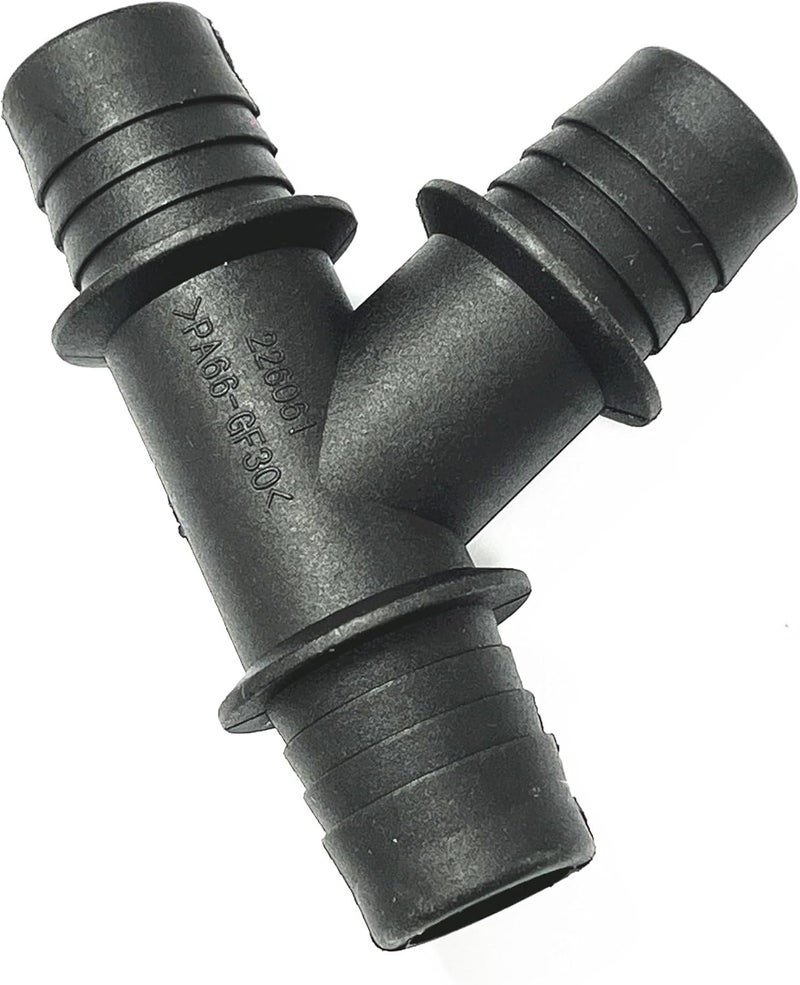 FEEDUN 226061,Dia 3/4",Radiator Coolant Hose 3 Way Connector,Heater Y-Joint Diverter,Water Pipe Splitter Repair Kit for Mercedes-Benz BMW Audi Volkswagen Chevrolet Volvo Buick Ford Toyota Honda,19mm,0.75inch - Image 3